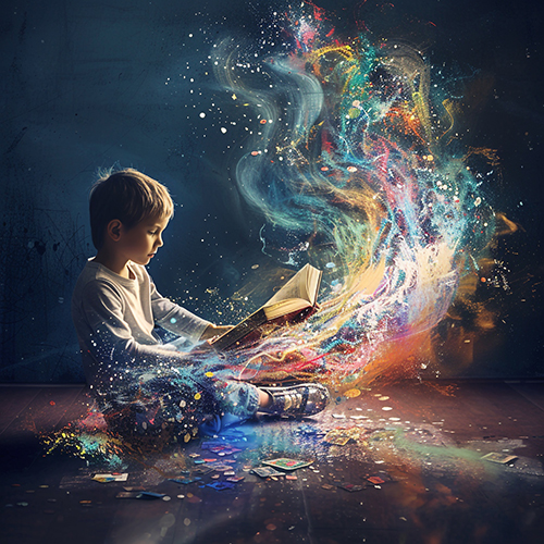 world book day kid reading imagination the magic inside me